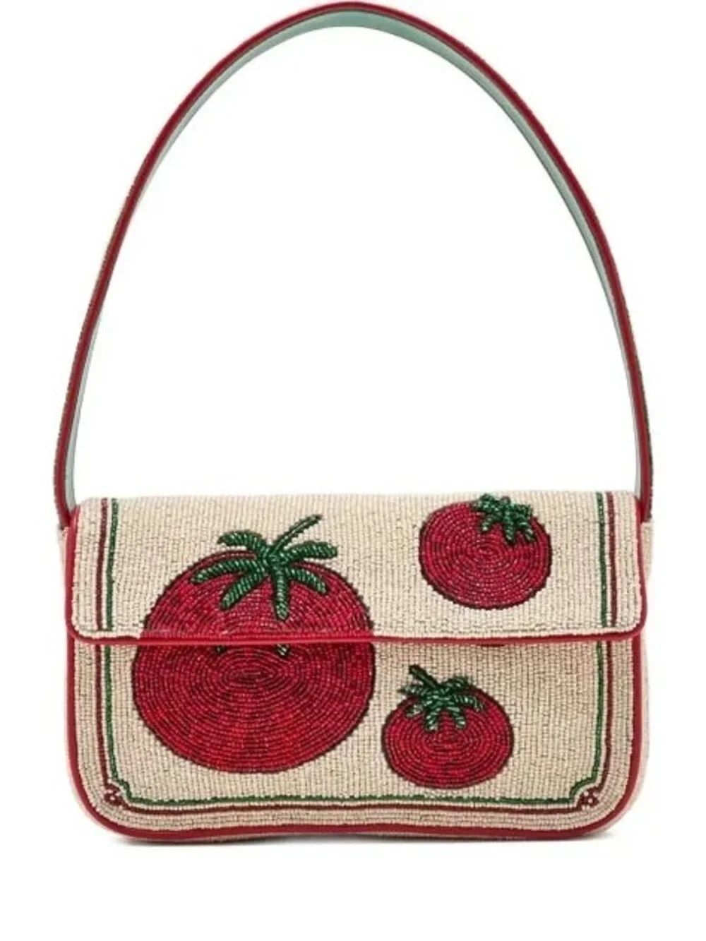 STAUD Tommy Beaded Tomato Bag